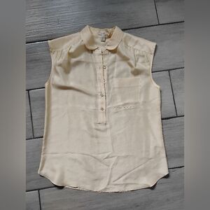 J. Crew 100% Silk Blouse in Cream Size 4